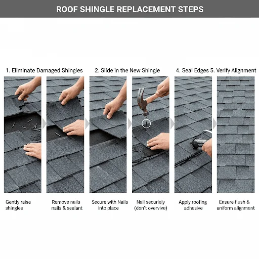 roof shingles replacement steps