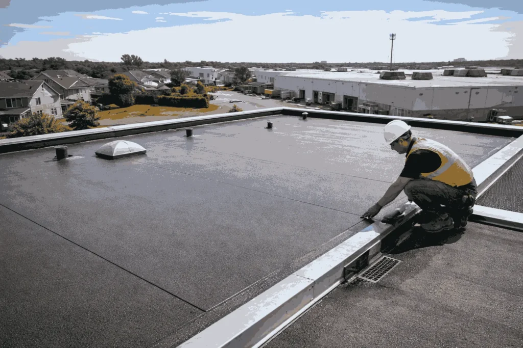 Final flat roof inspection