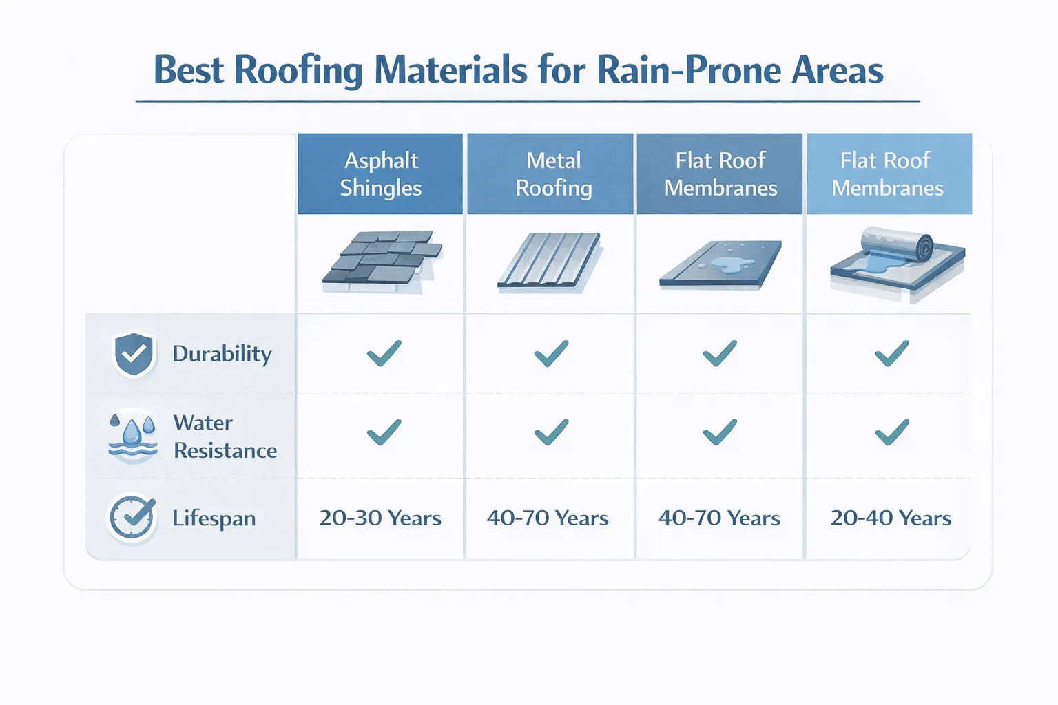 Choosing Roofing Materials for Rain-Prone Areas