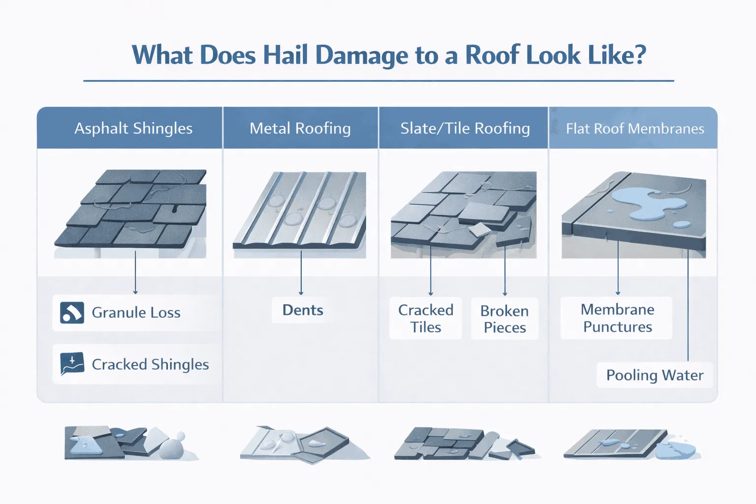 What Does Hail Damage to a Roof Look Like?