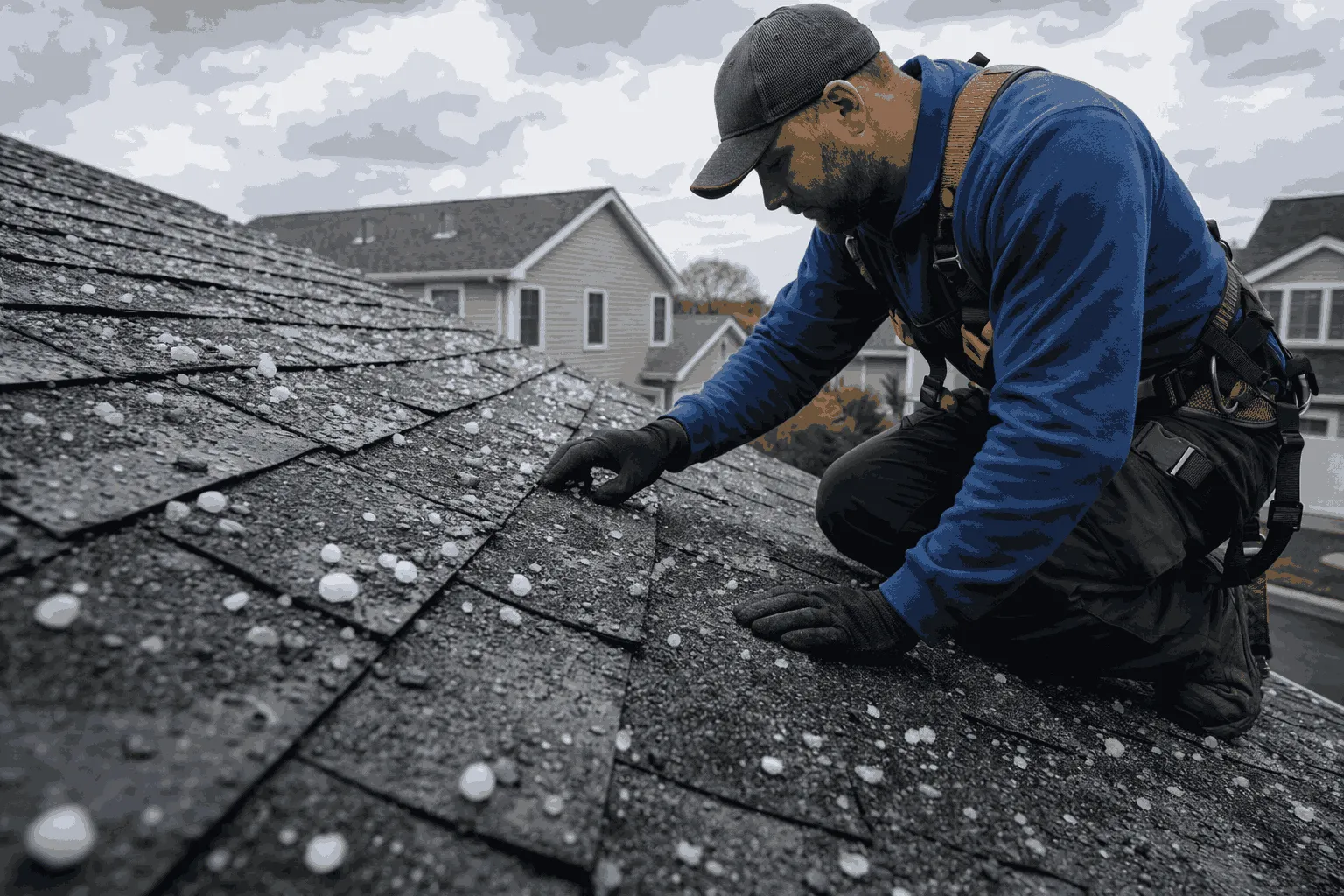 Hailing Impact on Roof