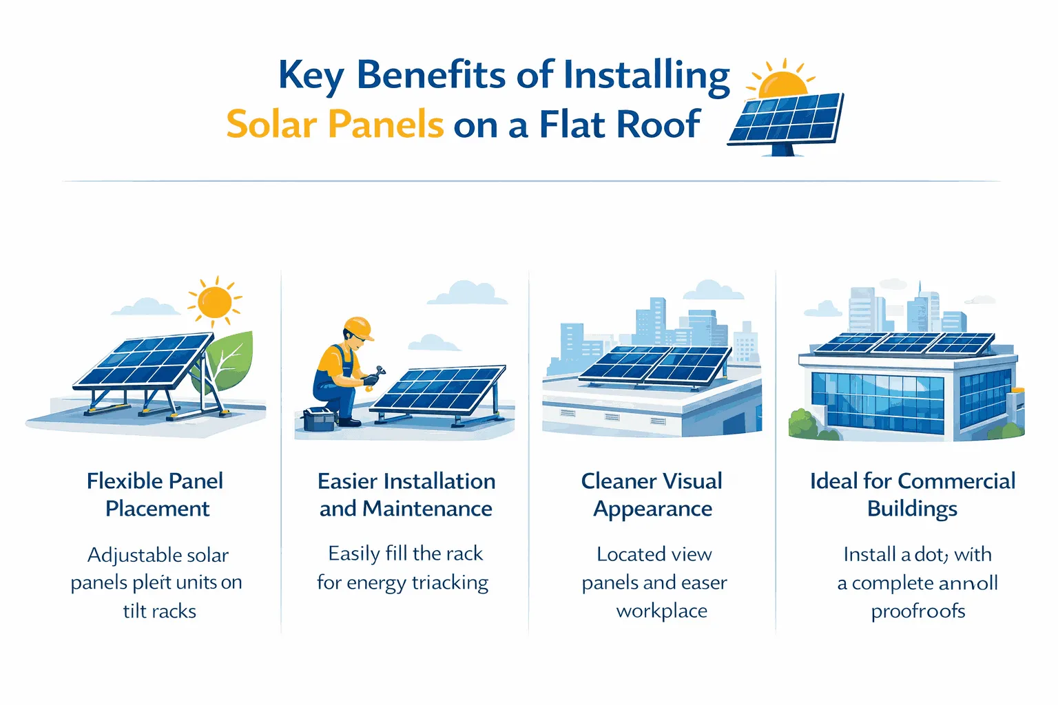 Key Benefits of Installing Solar Panels on a Flat Roof