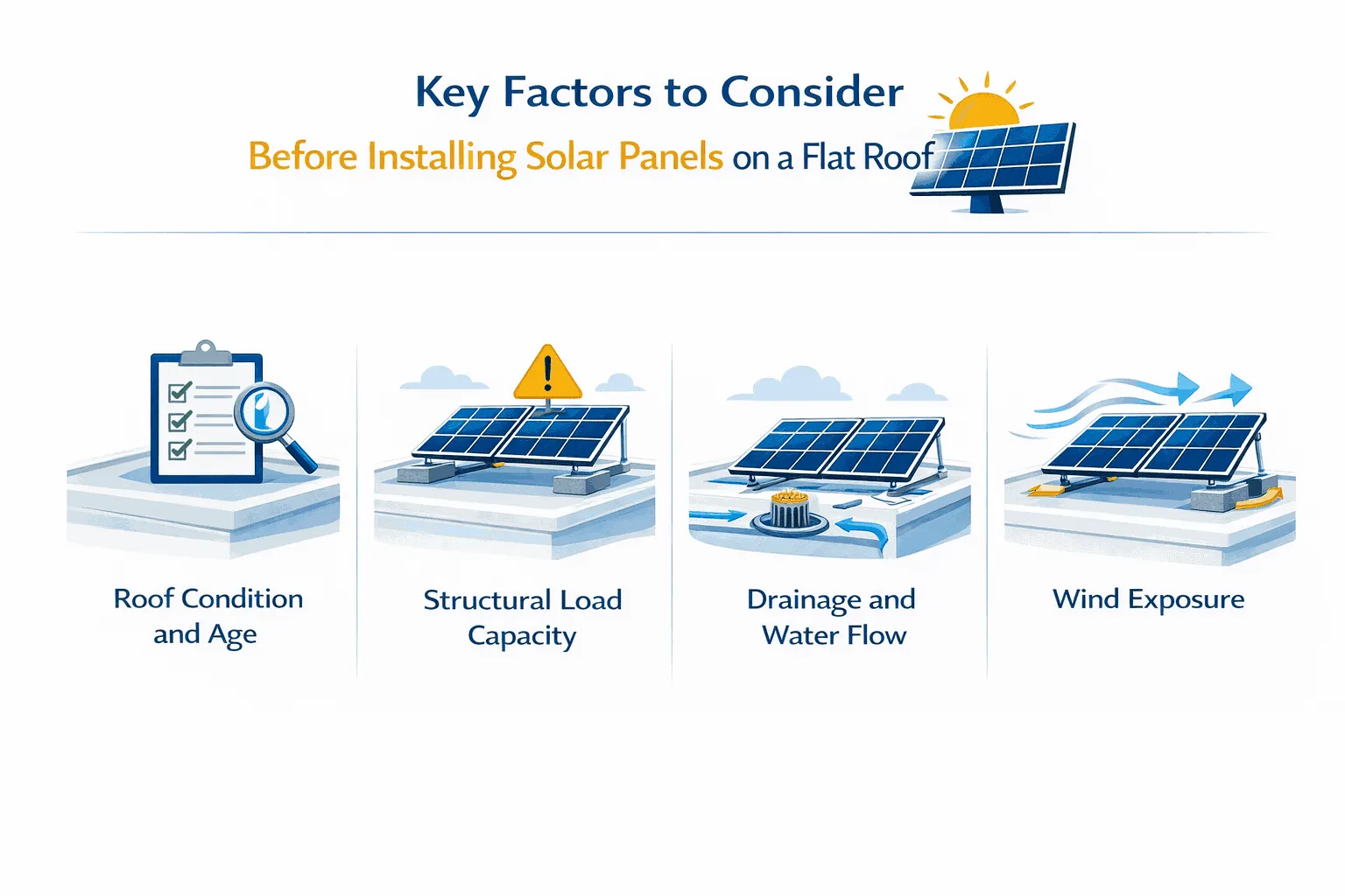 Important Considerations Before Installing Solar Panels on a Flat Roof