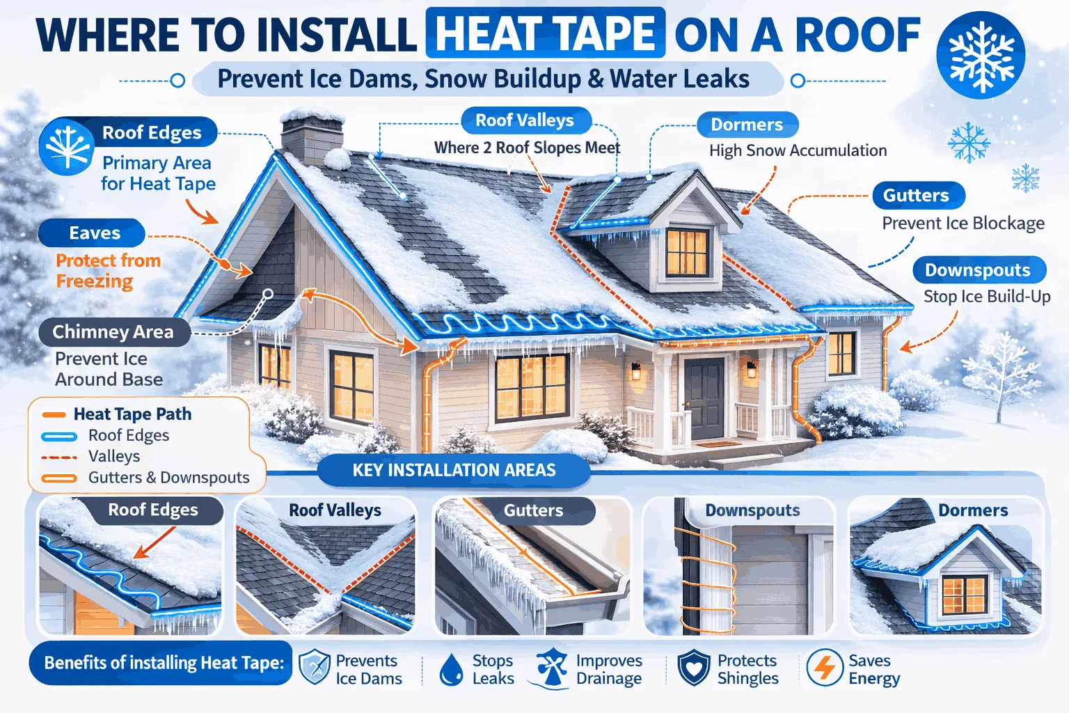 Where Heat Tape Should Be Installed